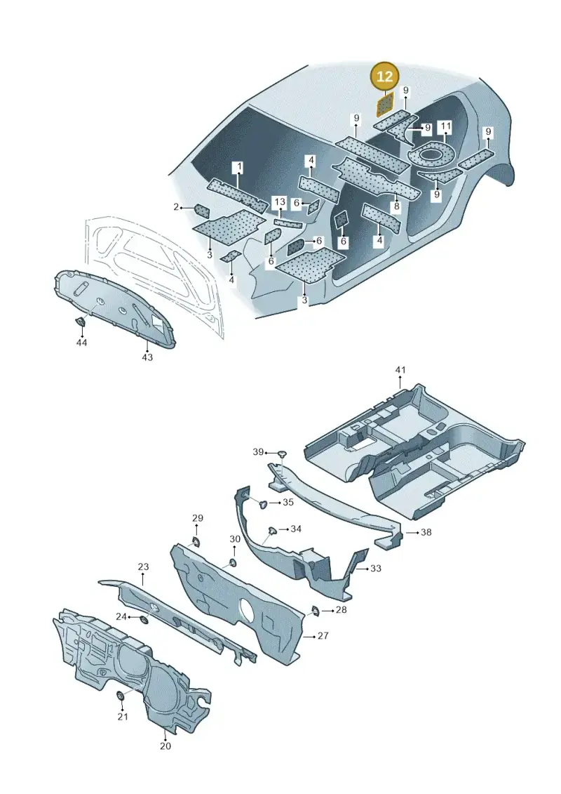7H5863778 — Volkswagen Golf (2011-2013) diagram 420863200, position 12
