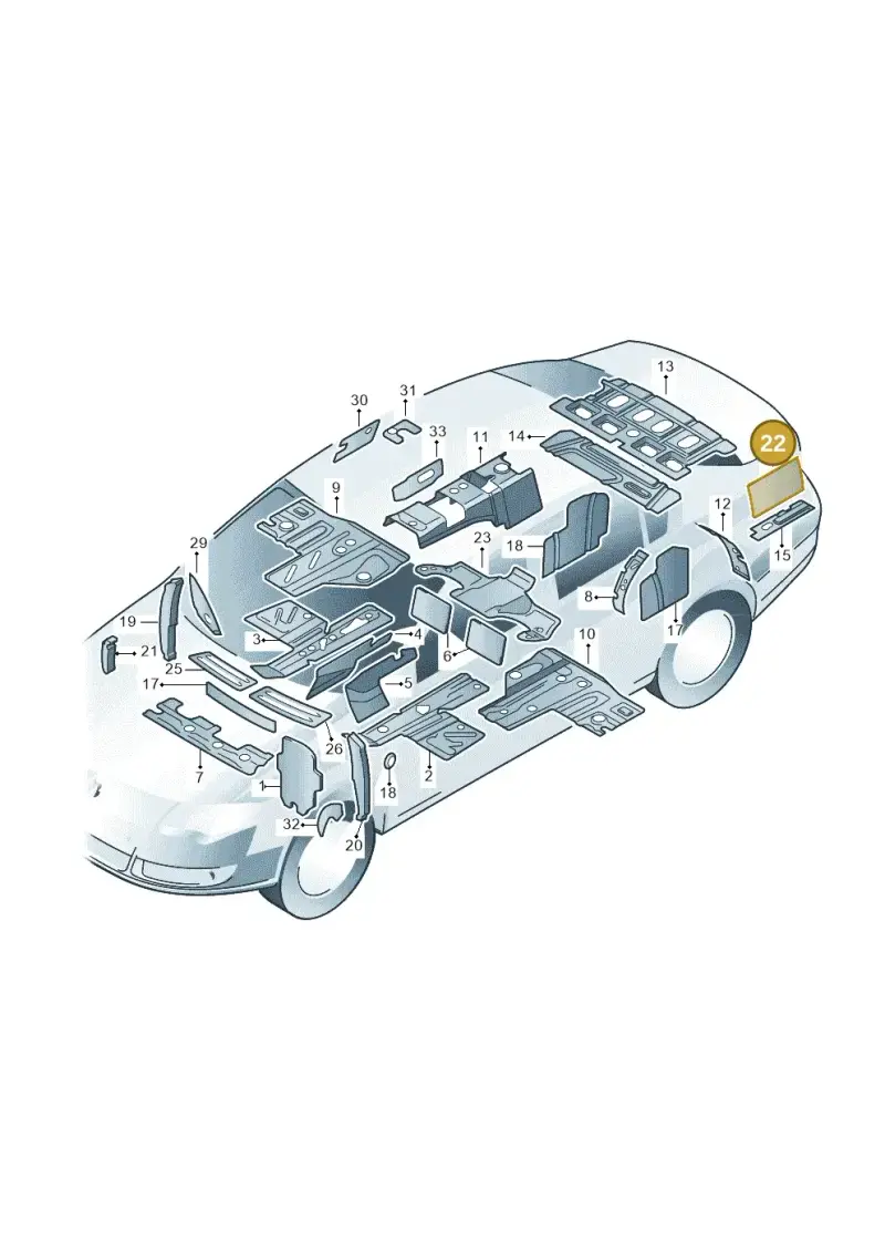 7H5863778 — Volkswagen Passat/4Motion         08 (2007-) diagram 460863300, position 22