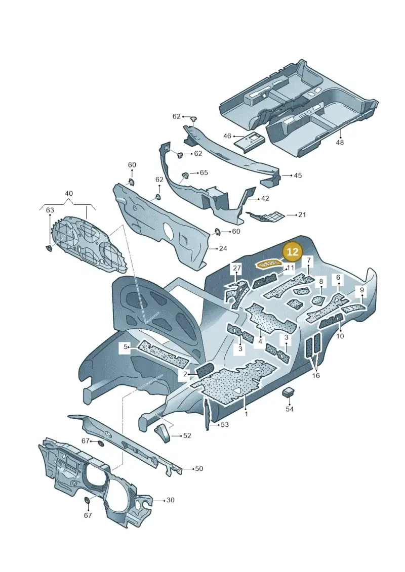7H5863778 — Volkswagen EOS 2.0 (2008-2010) diagram 482863200, position 12