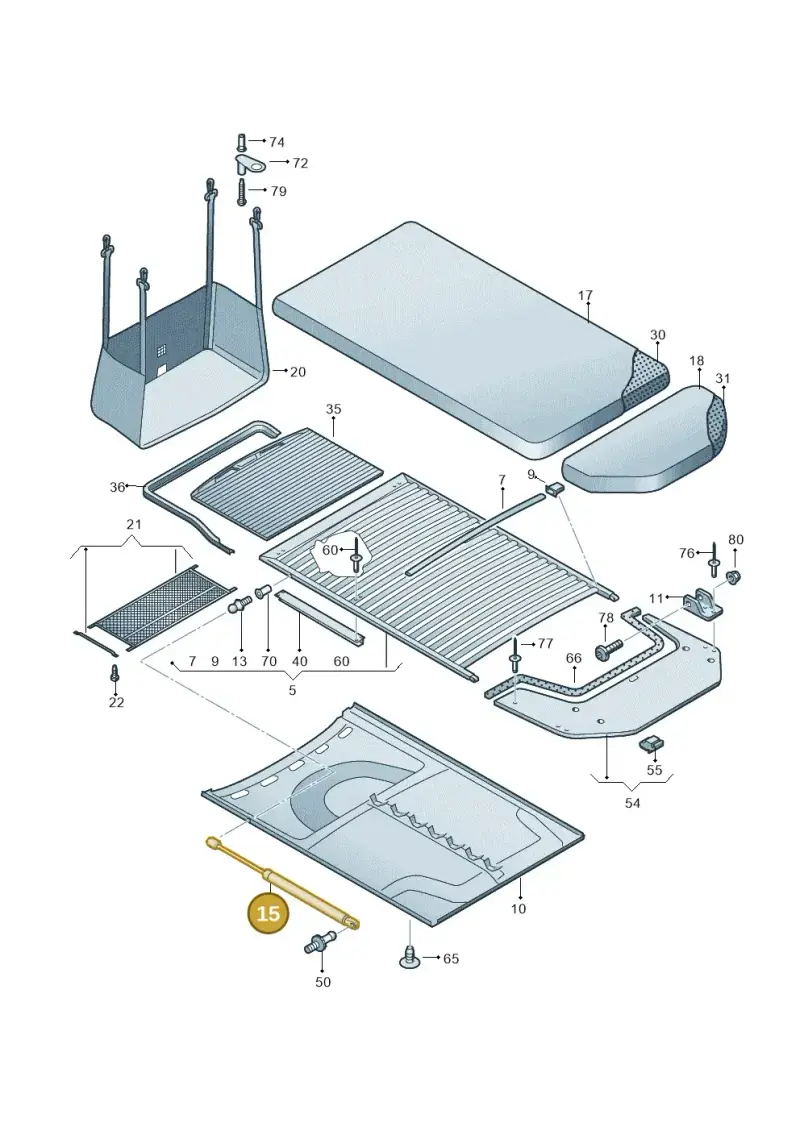 7H7067081 — Volkswagen Caravelle (2015-2019) diagram 452067000, position 15