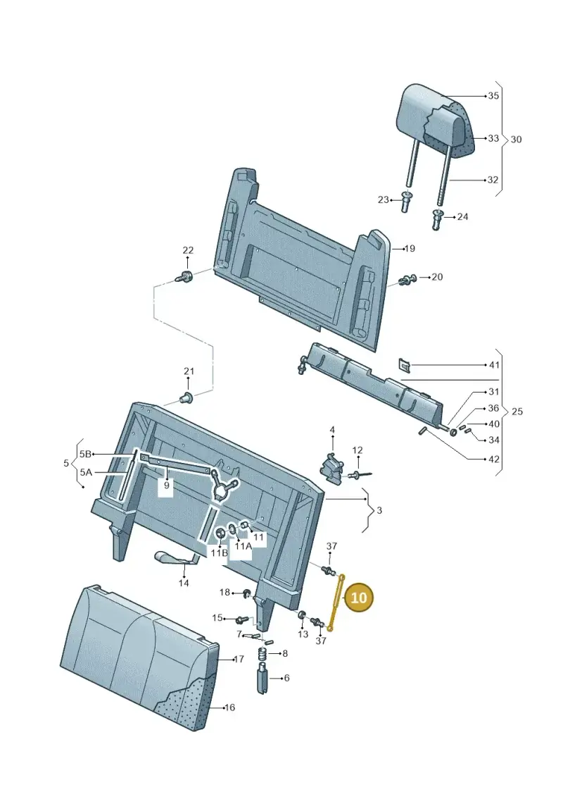 7H7067082 — Volkswagen California Camper (2011-2015) diagram 452067360, position 10