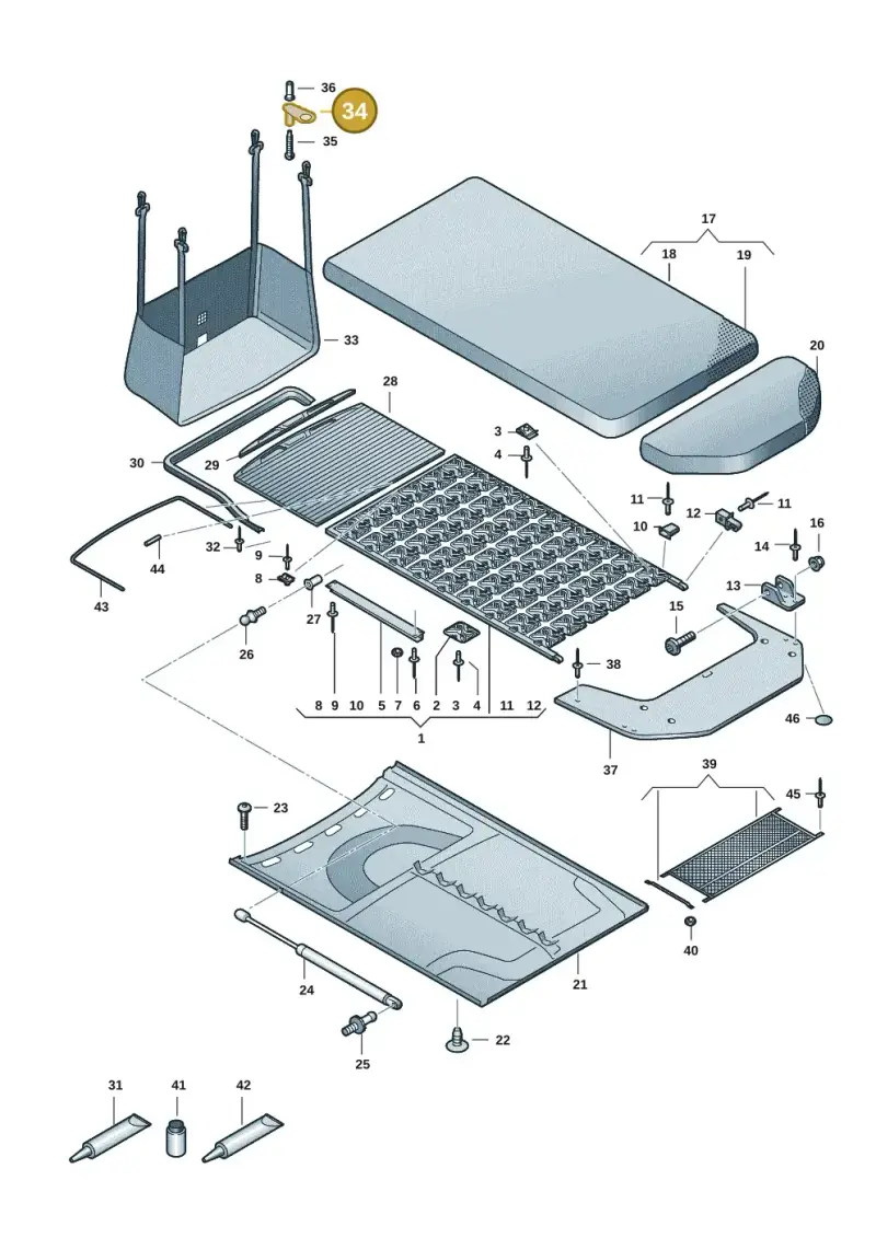 7H7067100 — Volkswagen Multivan (2021-) diagram 7t0067060, position 34