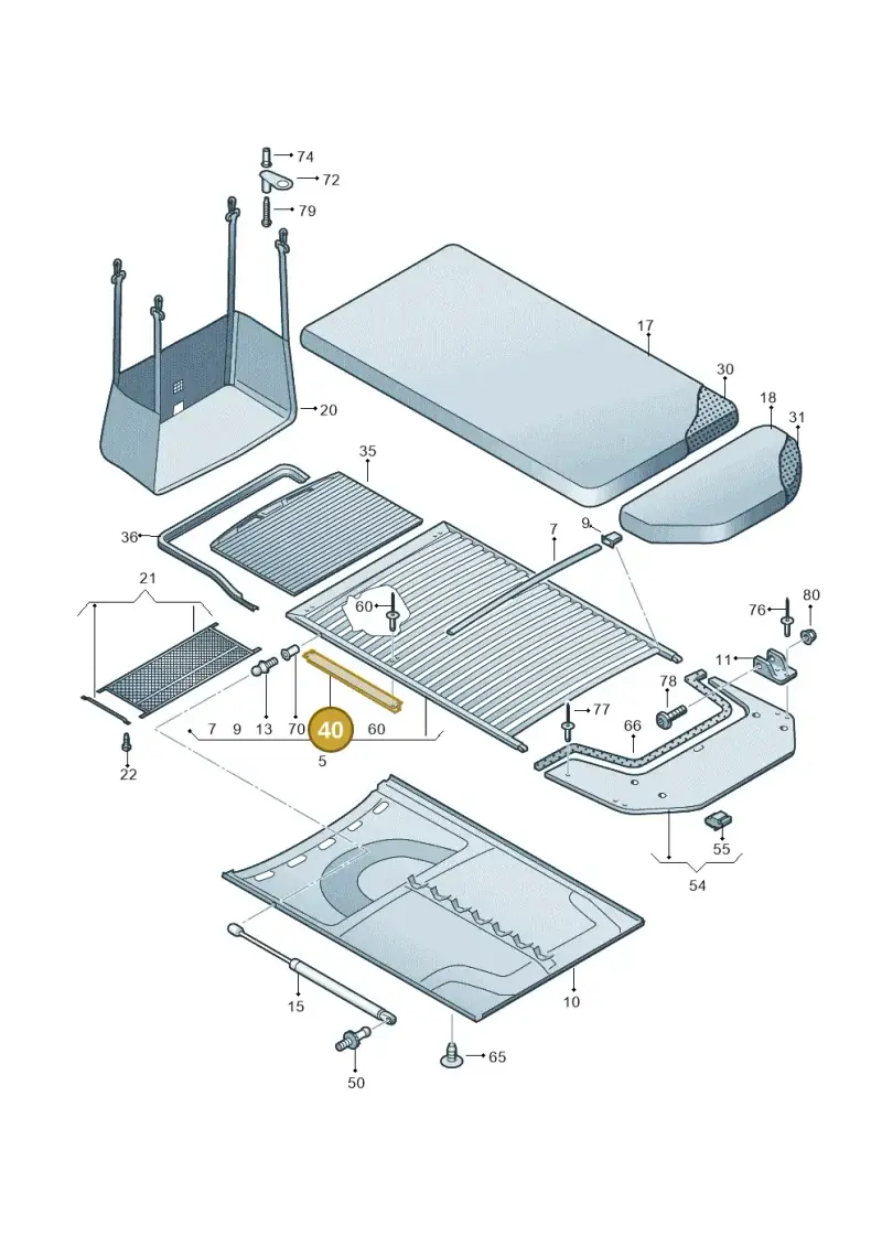 7H7067313 — Volkswagen Caravelle (2015-2019) diagram 452067000, position 40