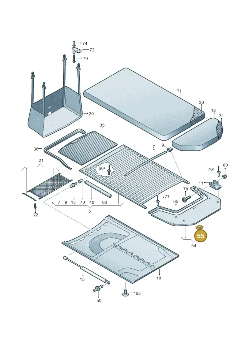 7H7861117 — Volkswagen Transp. caravelle (2011-2015) diagram 452067000, position 55