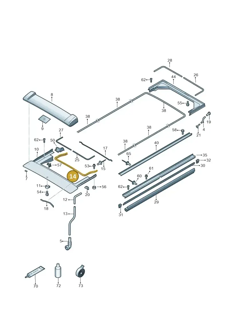7H7875120A — Volkswagen Caravelle (2019-2024) diagram 452875000, position 14