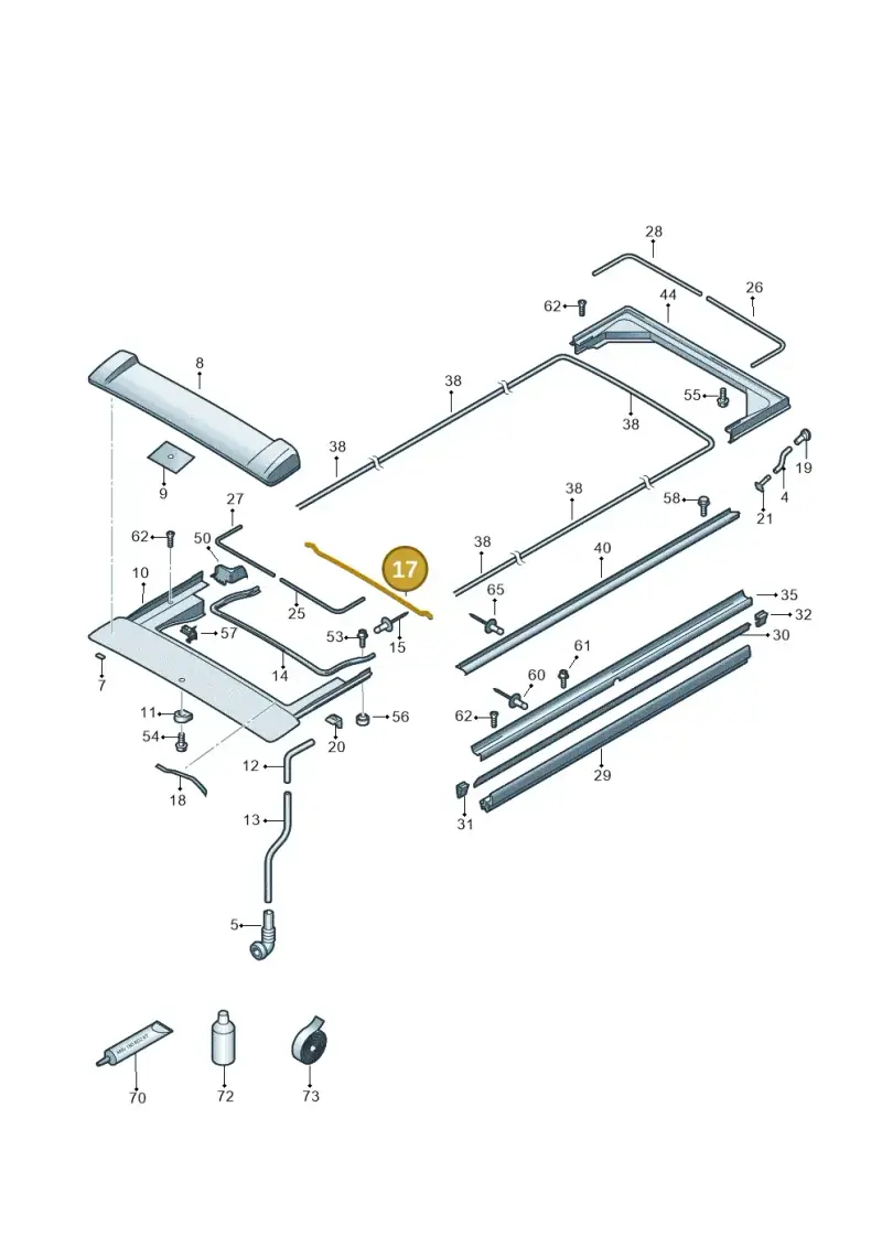 7H7875129 — Volkswagen Caravelle (2019-2024) diagram 452875000, position 17