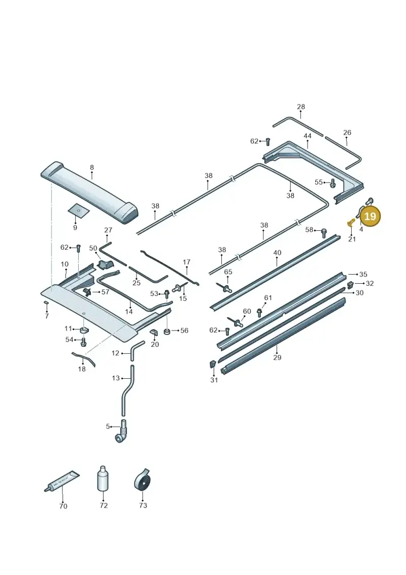 7H7875210A — Volkswagen Caravelle (2019-2024) diagram 452875000, position 19