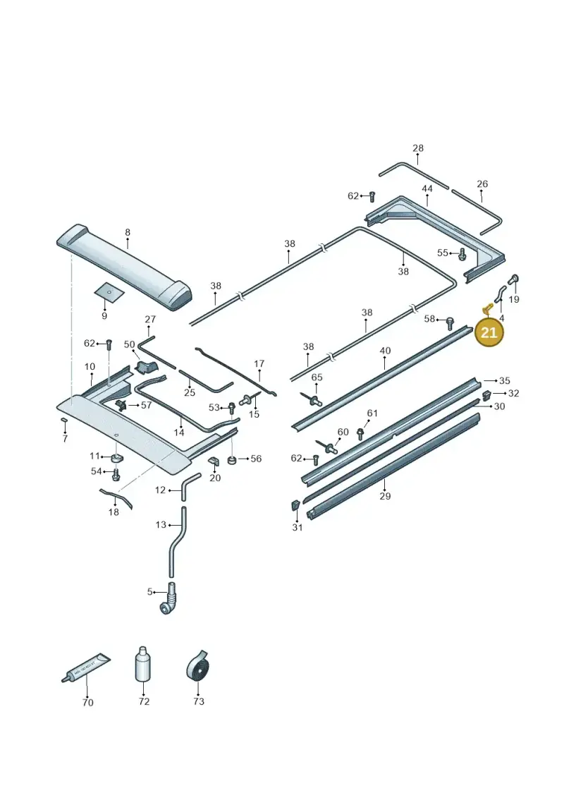 7H7875211A — Volkswagen Caravelle (2019-2024) diagram 452875000, position 21