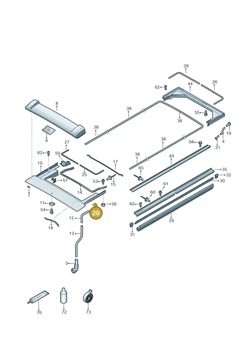 7H7875211 — Volkswagen Caravelle (2019-2024) diagram 452875000, position 20