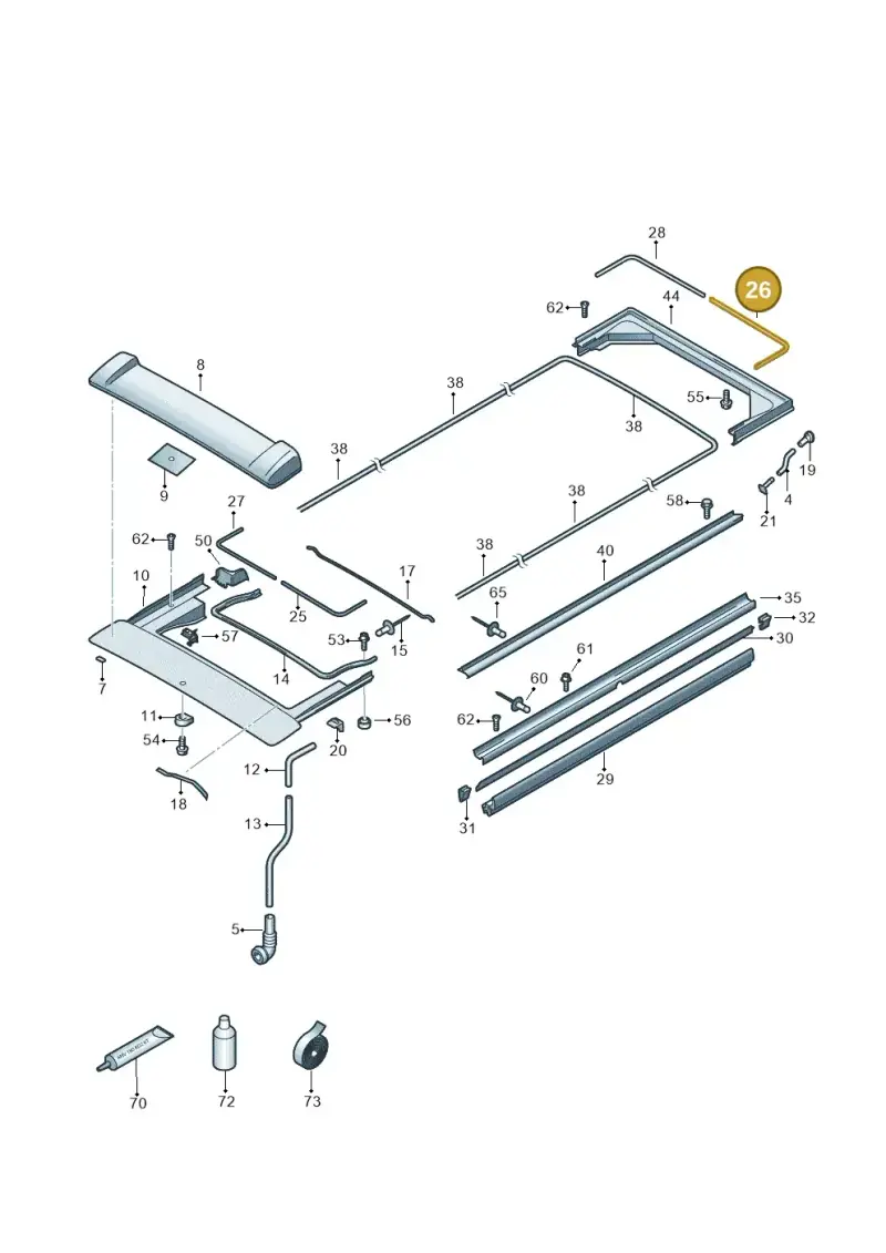 7H7875261A — Volkswagen Caravelle (2019-2024) diagram 452875000, position 26