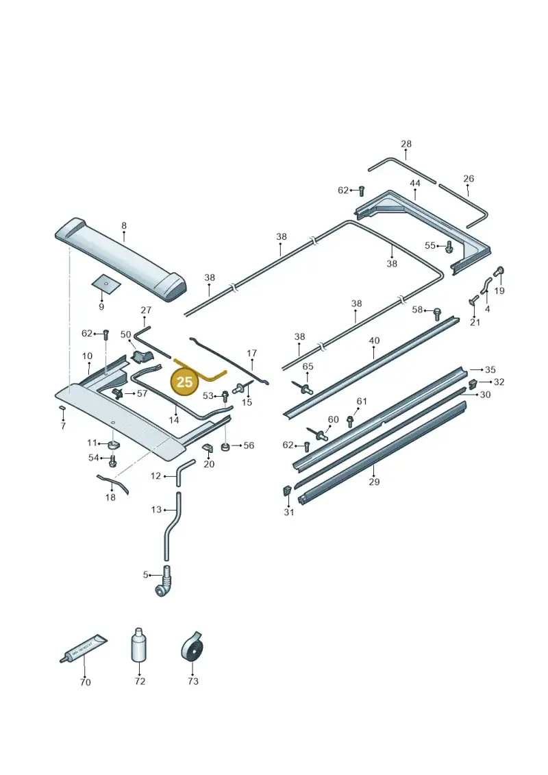 7H7875261 — Volkswagen Caravelle (2019-2024) diagram 452875000, position 25