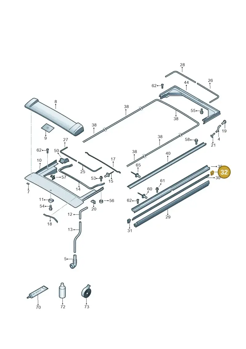 7H7875318 — Volkswagen Caravelle (2019-2024) diagram 452875000, position 32
