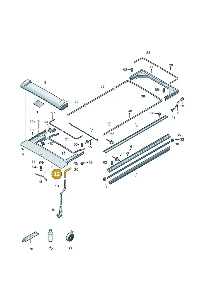 7H7875537C — Volkswagen Caravelle (2019-2024) diagram 452875000, position 12