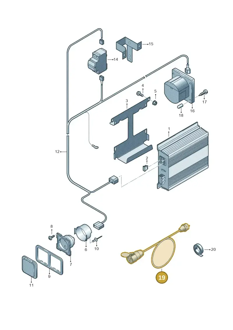 7H7972253 — Volkswagen Caravelle (2015-2019) diagram 861937900, position 19