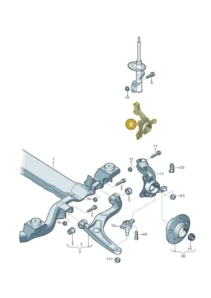 7H8407258C — Volkswagen Transport. multivan (2019-2024) diagram 861407000, position 8