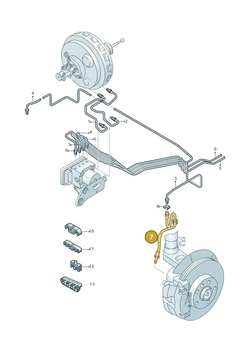 7H8611701B — Volkswagen Transport. multivan (2019-2024) diagram 861611200, position 7