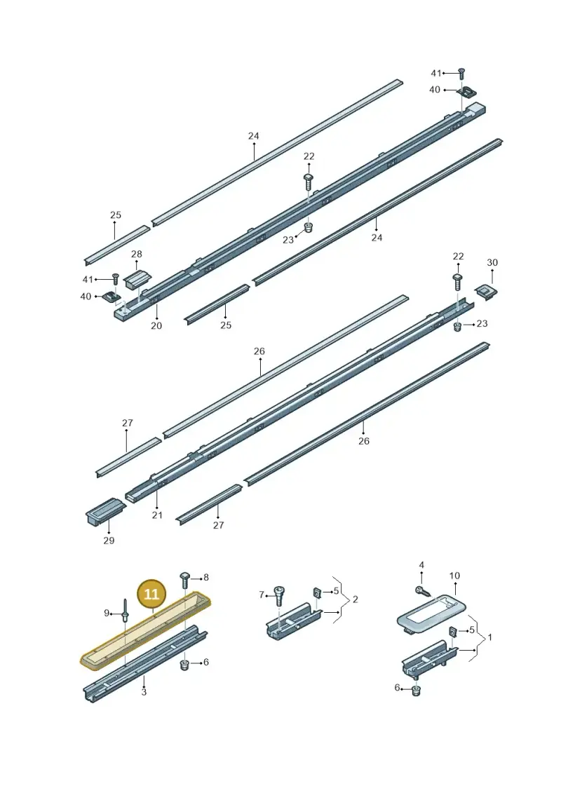 7H8883087A9B9 — Volkswagen Caravelle (2019-2024) diagram 861885080, position 11