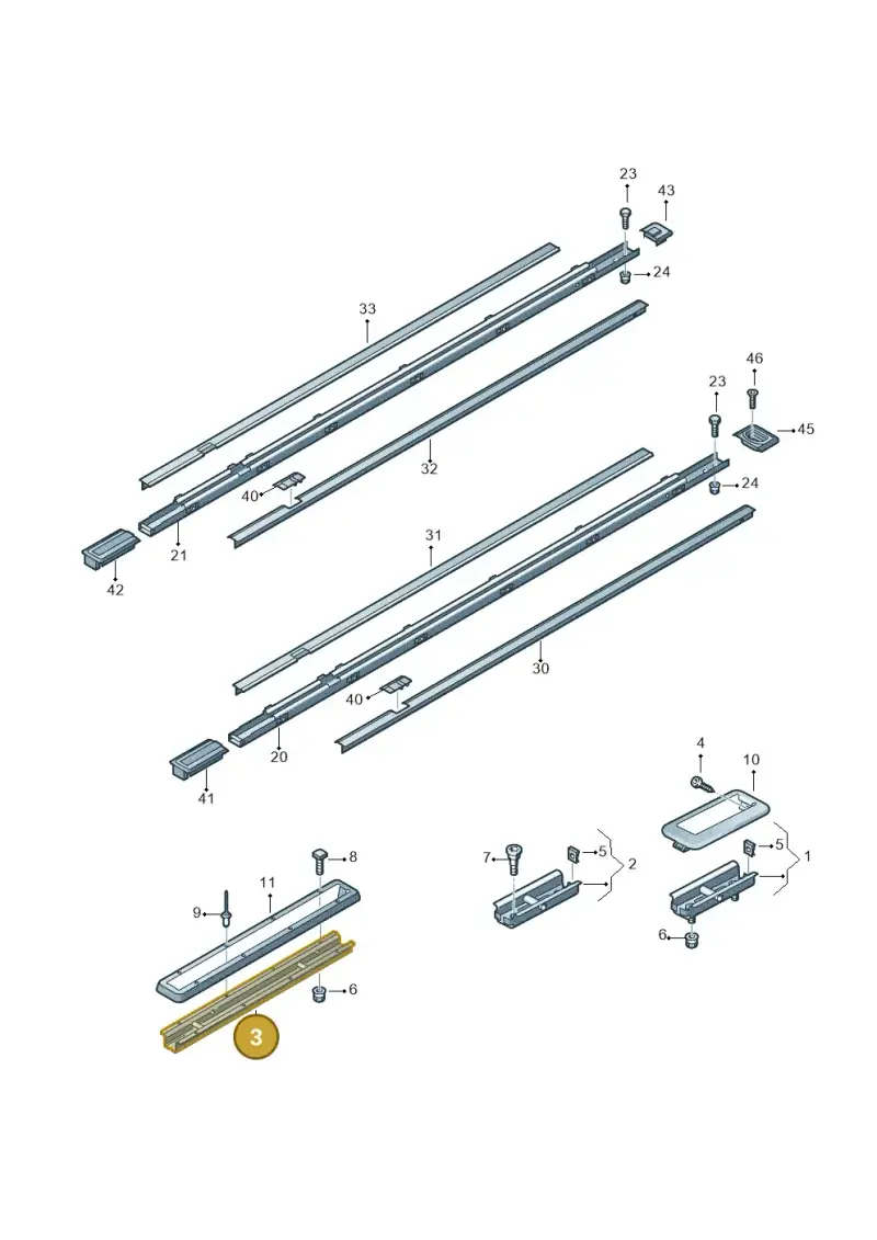 7H8883873D01A — Volkswagen Transp. caravelle (2011-2015) diagram 679885800, position 3