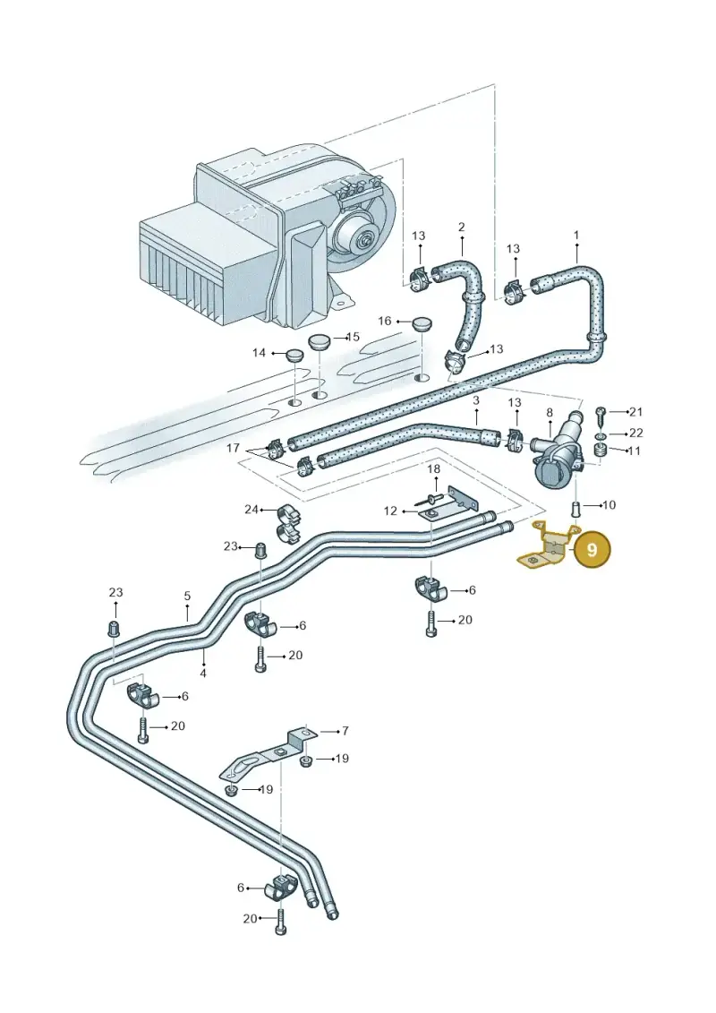 7J0820999A — Volkswagen Single-cab transp. (2019-2024) diagram 411819750, position 9
