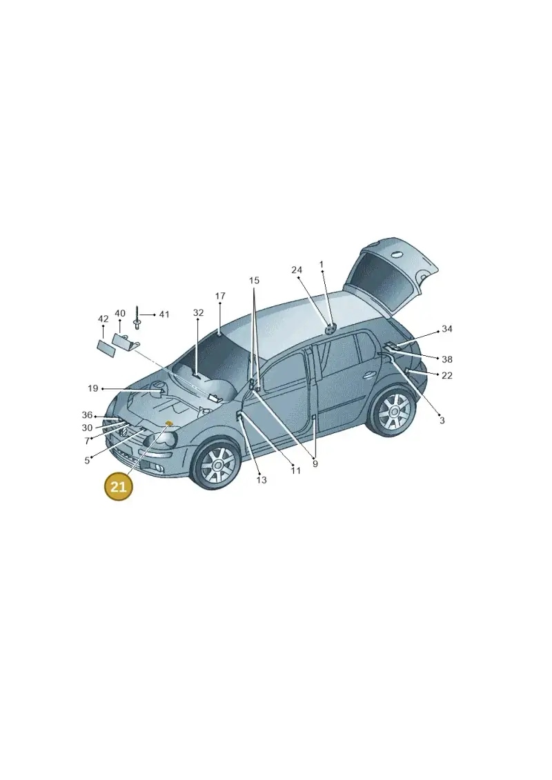 7L0010315N — Volkswagen Golf (2011-2013) diagram 420010000, position 21