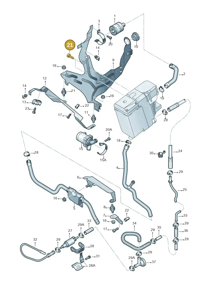 7L0012349 — Volkswagen Touareg                08> (2007-) diagram 478819460, position 21