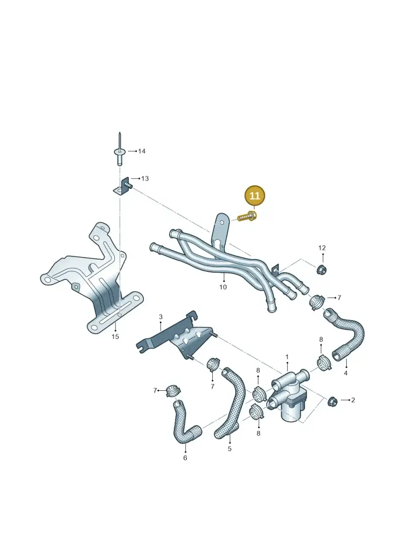 7L0012349 — Volkswagen Amarok twin cab (2012-2016) diagram 749819600, position 11