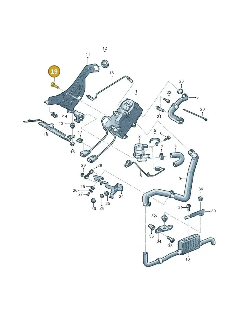 7L0012349 — Volkswagen Touareg BlueMotion (2014-2018) diagram 693819700, position 19