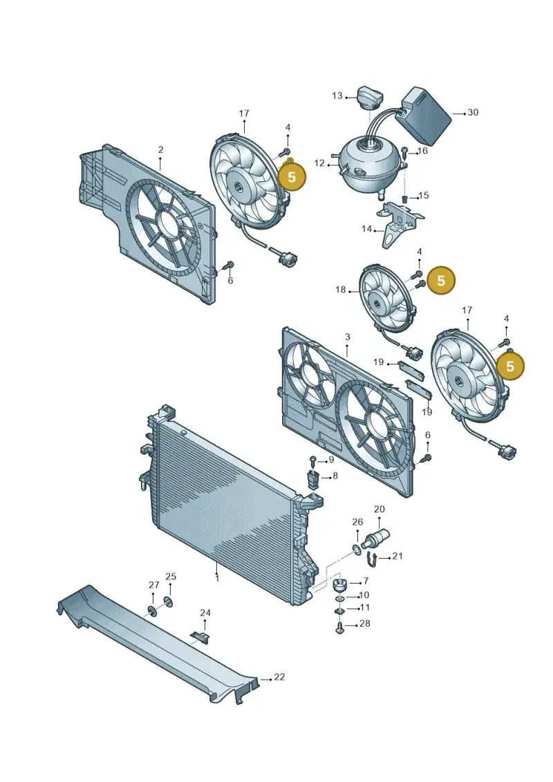 7L0121953A — Volkswagen Transp. caravelle (2008-2009) diagram 410121700, position 5