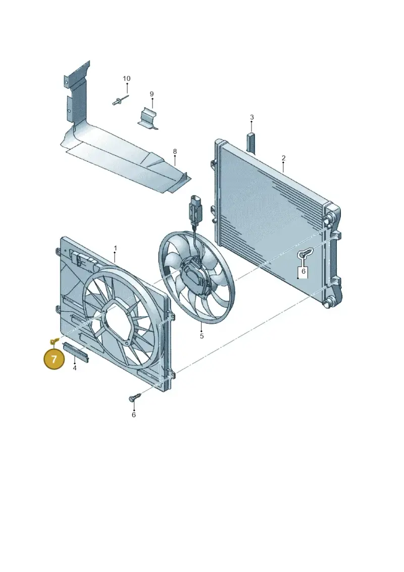 7L0121953A — Volkswagen Sharan (2008-2010) diagram 406121650, position 7