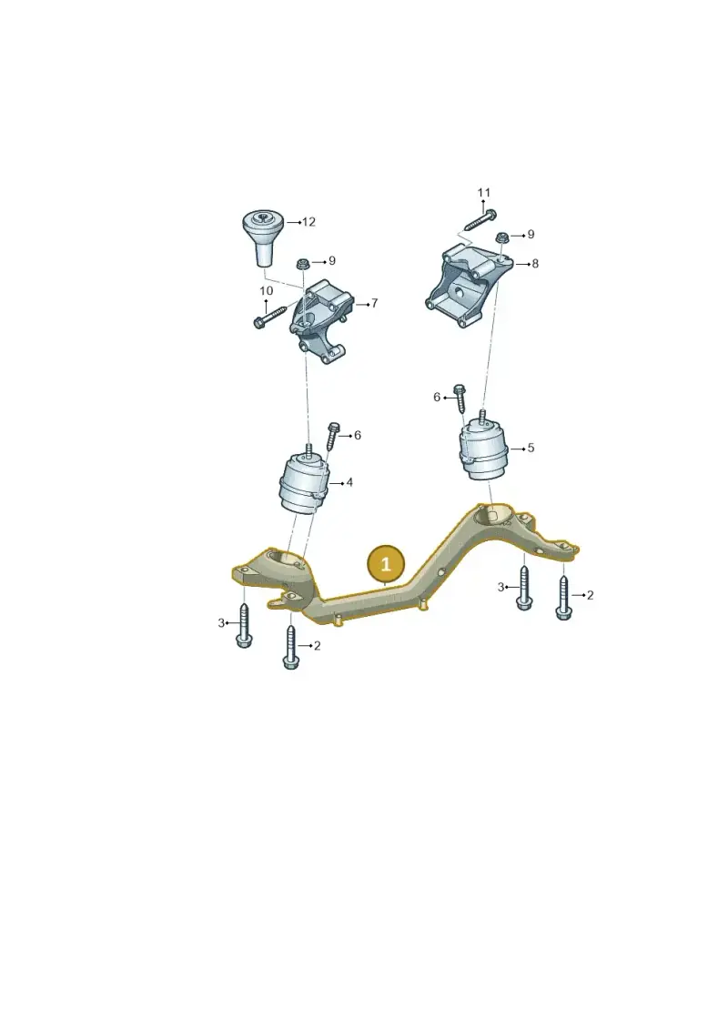 7L0199207A — Volkswagen Touareg BlueMotion (2014-2018) diagram 274199500, position 1