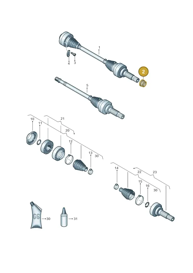 7L0407396 — Volkswagen 7L6 platform diagram 274407250, position 2
