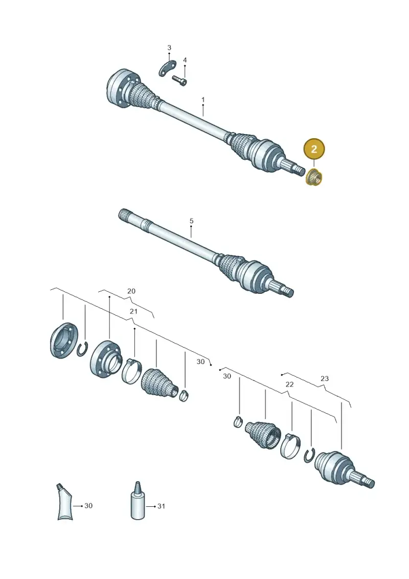 7L0407396 — Volkswagen Touareg (2003-2005) diagram 616501200, position 2