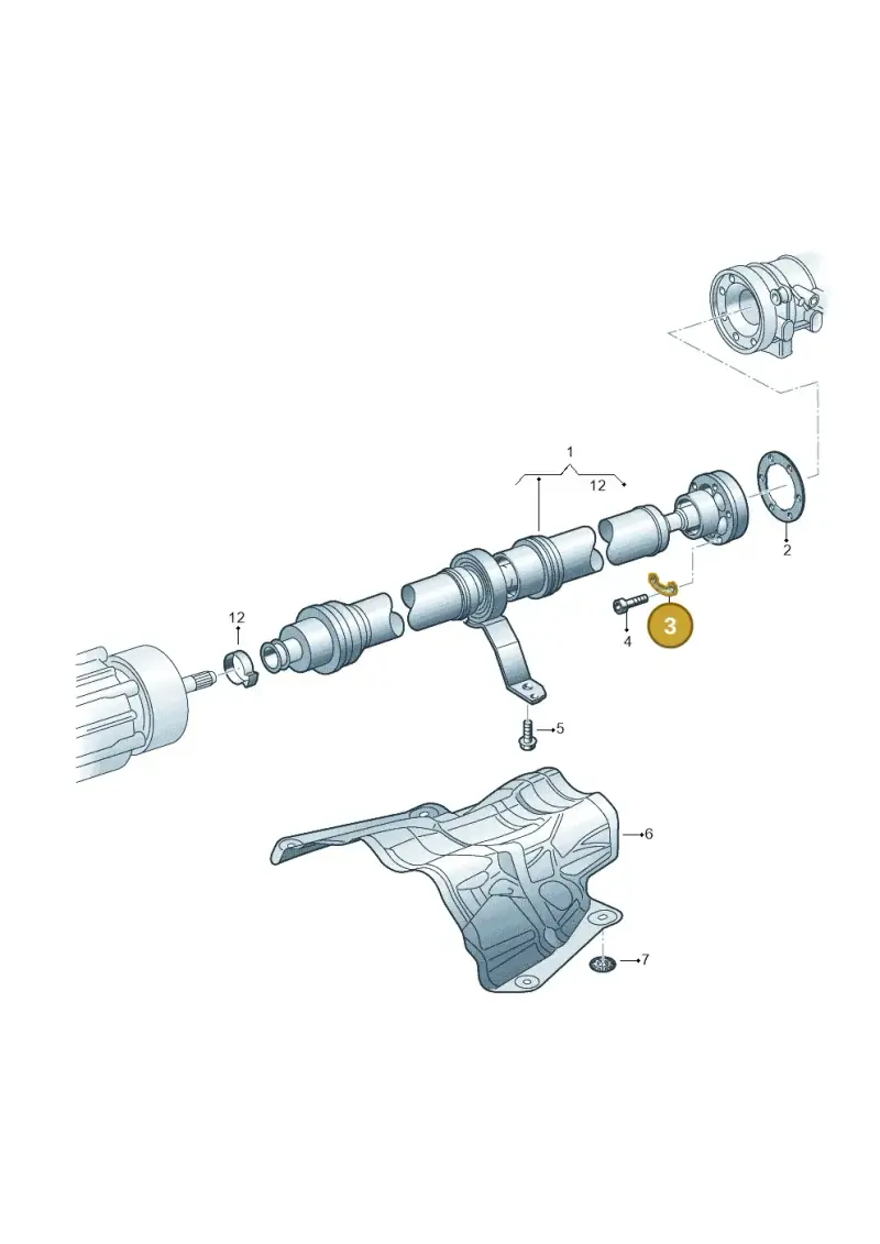7L0521347A — Volkswagen Touareg (2017-2023) diagram 439521000, position 3