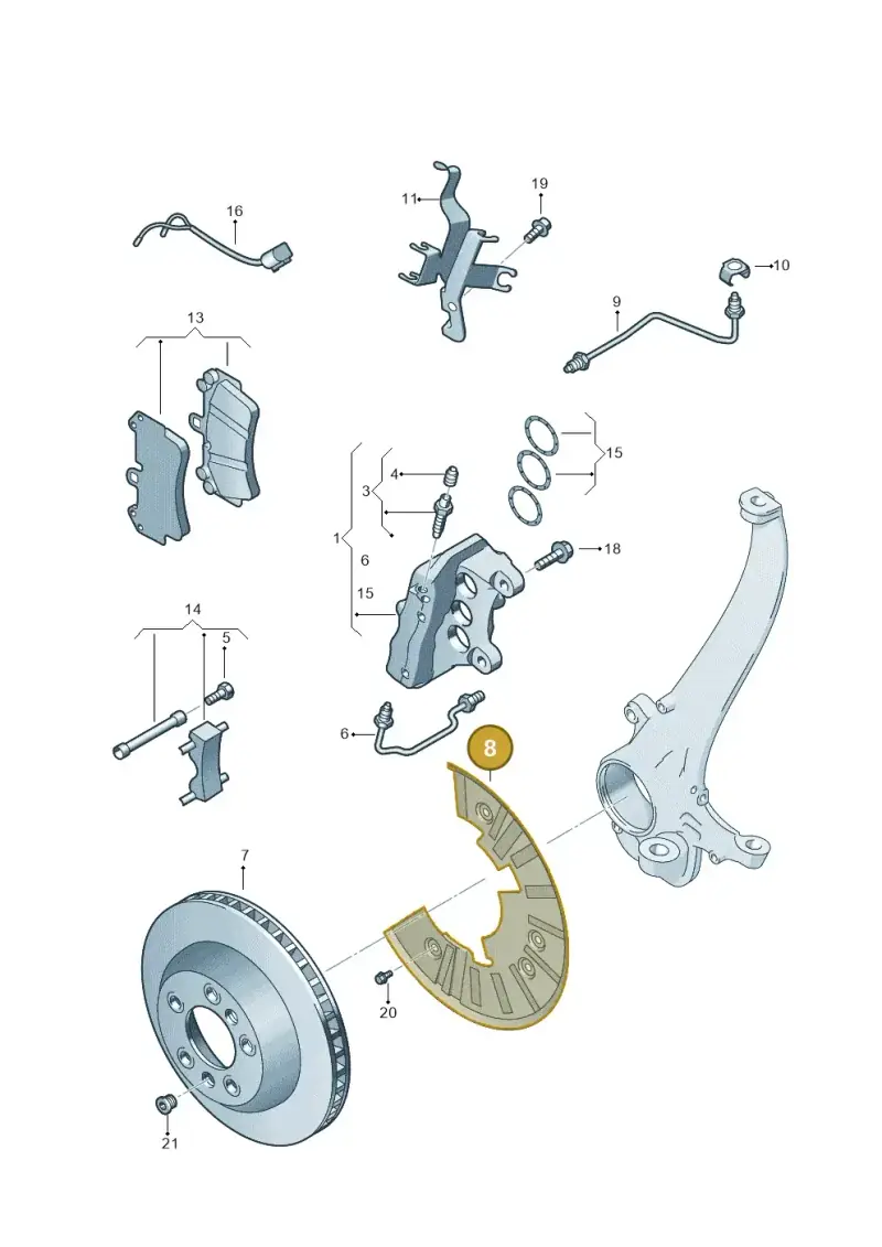 7L0615311B — Volkswagen Touareg                08> (2007-) diagram 274615520, position 8