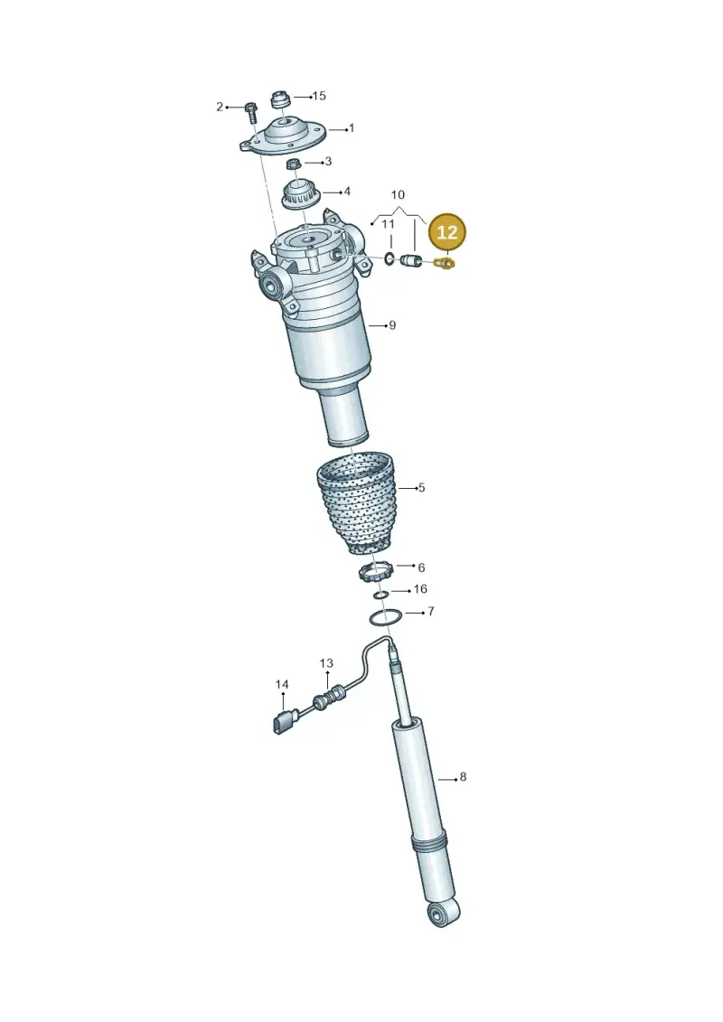 7L0616758 — Volkswagen Touareg BlueMotion (2014-2018) diagram 693511070, position 12