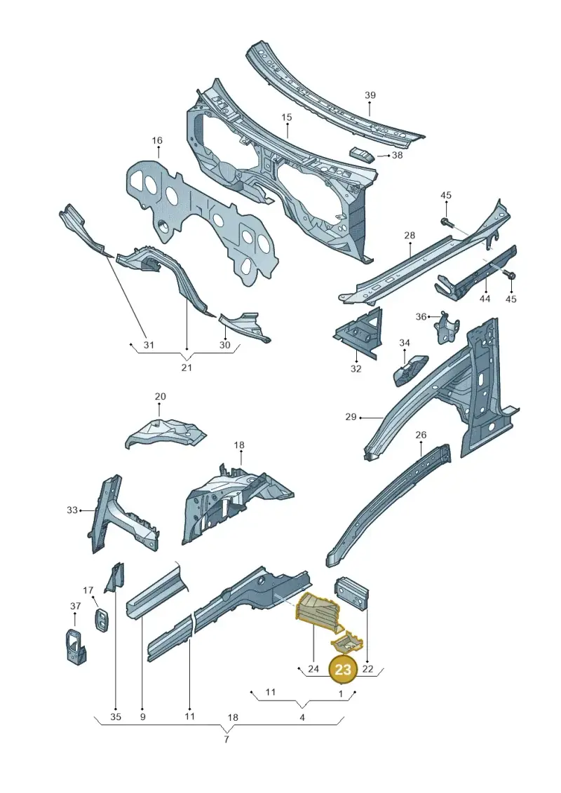 7L0804787 — Volkswagen Touareg                08> (2007-) diagram 274803100, position 23