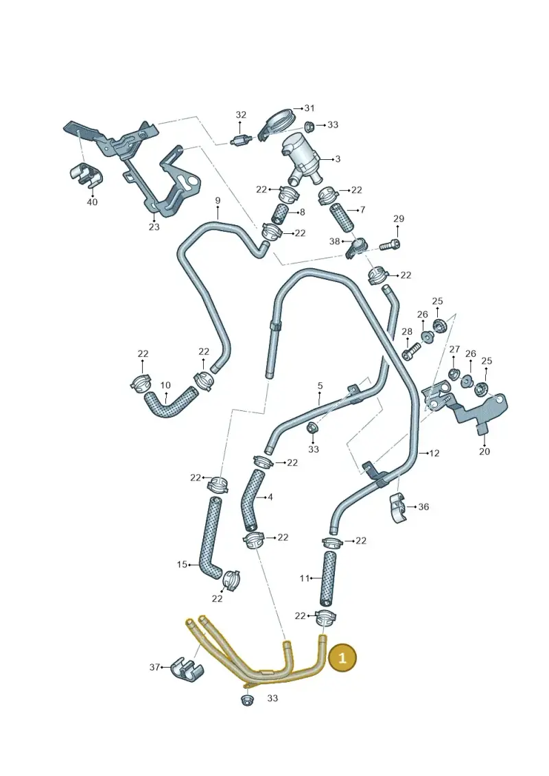 7L0815802A — Volkswagen Touareg BlueMotion (2014-2018) diagram 787819150, position 1