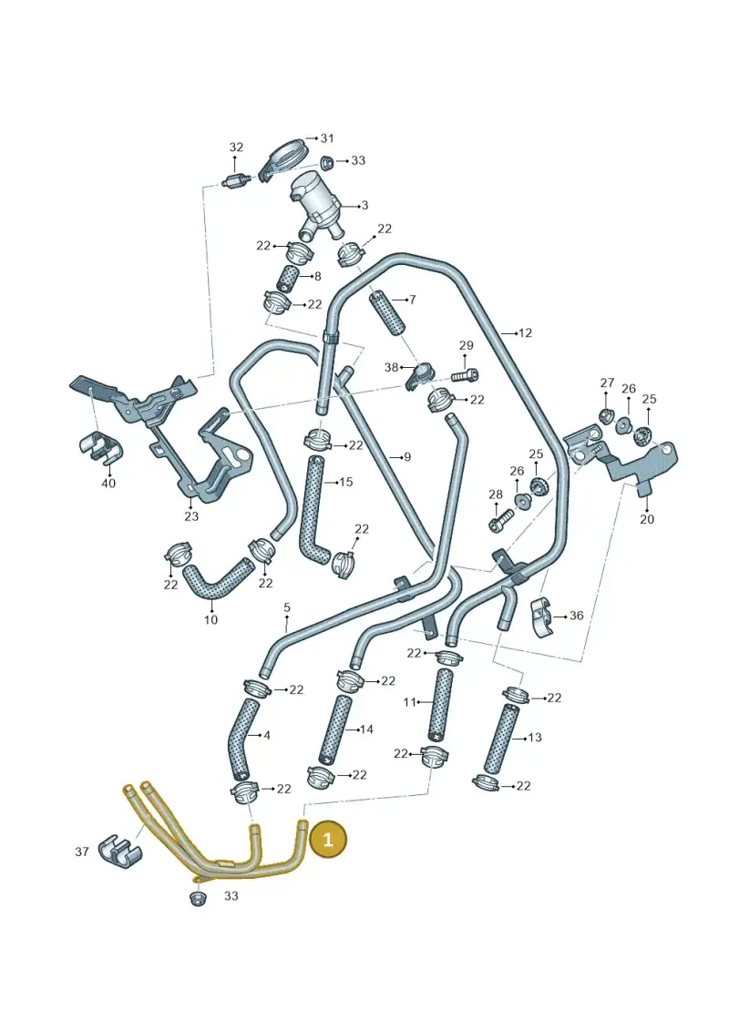 7L0815802A — Volkswagen Touareg BlueMotion (2014-2018) diagram 787819170, position 1
