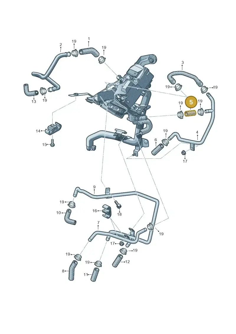 7L0815985 — Volkswagen Touareg (2012-2014) diagram 693819270, position 5