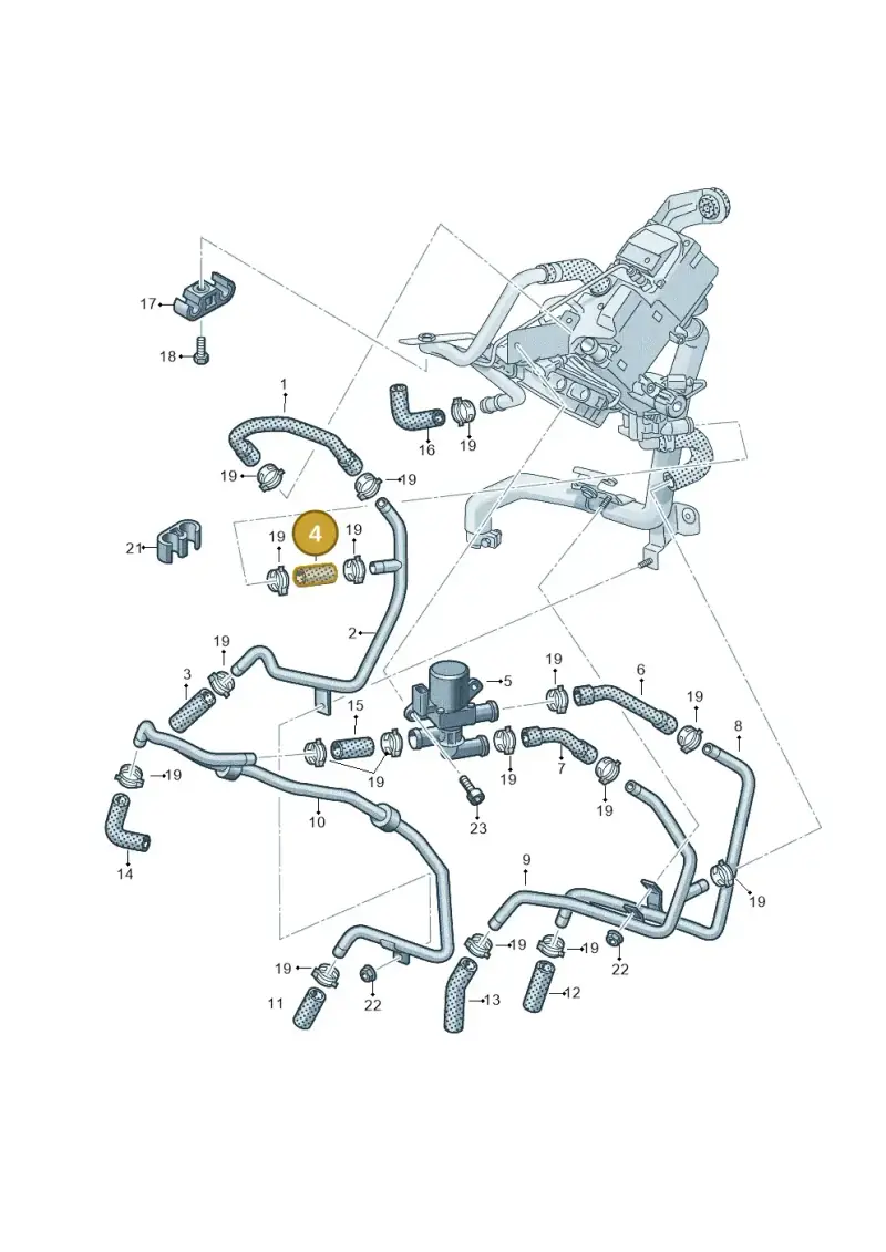 7L0815985 — Volkswagen Touareg (2012-2014) diagram 693819290, position 4