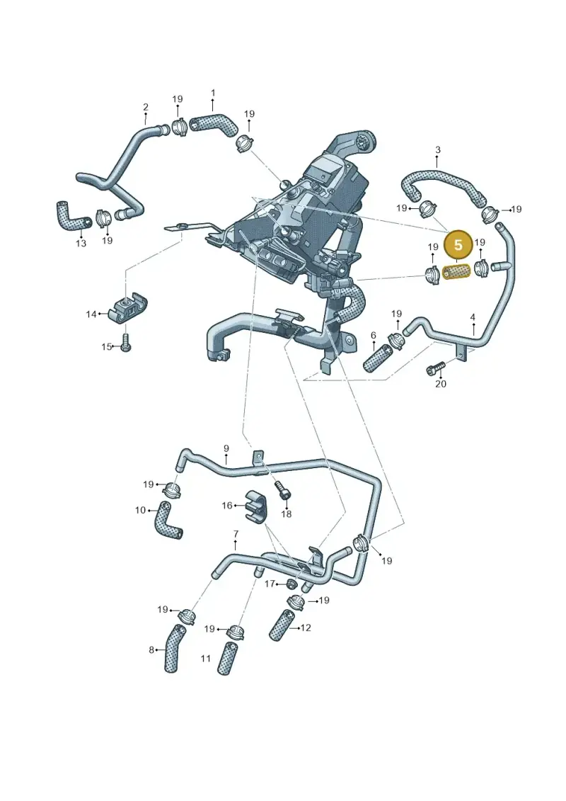 7L0815985 — Volkswagen Touareg BlueMotion (2014-2018) diagram 787819340, position 5