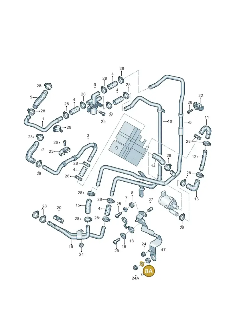 7L0819261A — Volkswagen Touareg                08> (2007-) diagram 478819310, position 8A