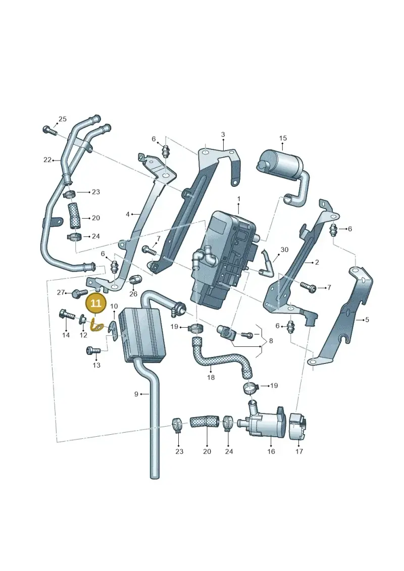 7L0819261A — Volkswagen Amarok twin cab (2022-) diagram 894819700, position 11
