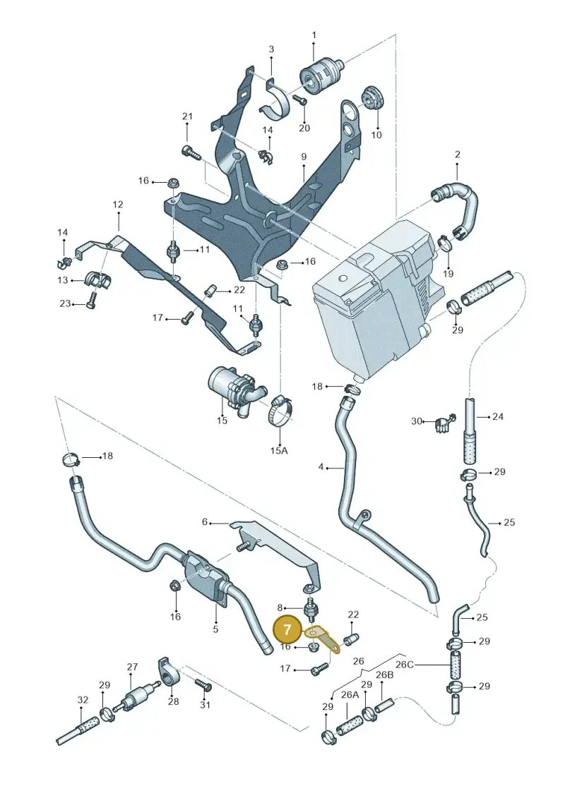 7L0819379 — Volkswagen Touareg (2005-2006) diagram 274819450, position 7
