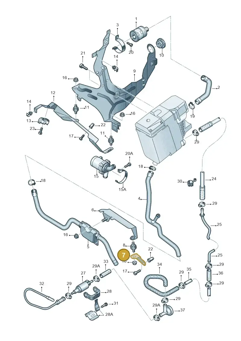 7L0819379 — Volkswagen Touareg                08> (2007-) diagram 478819460, position 7