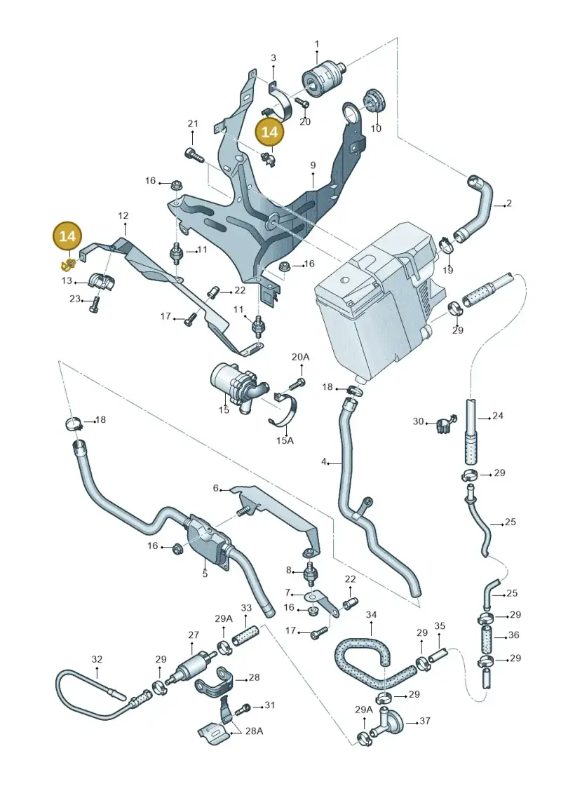 7L0819645 — Volkswagen Touareg                08> (2007-) diagram 478819460, position 14