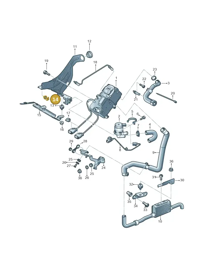 7L0819645 — Volkswagen Touareg BlueMotion (2014-2018) diagram 693819700, position 14