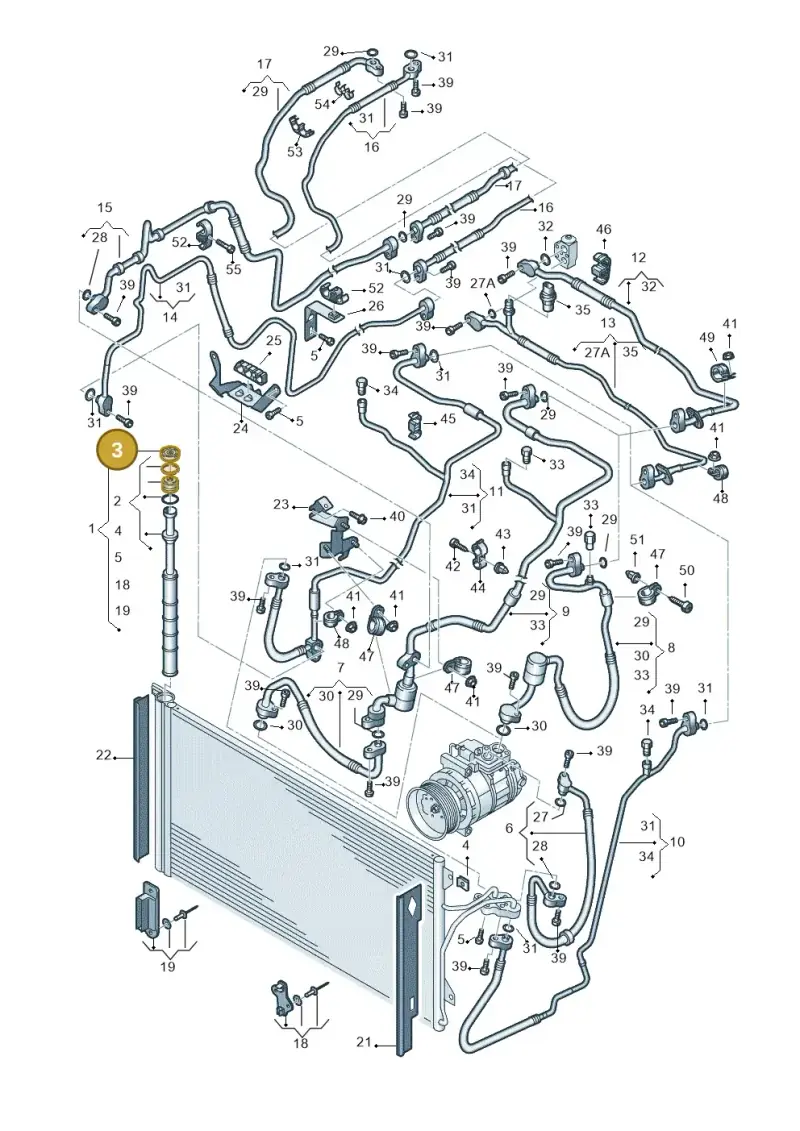 7L0820231A — Volkswagen Touareg                08> (2007-) diagram 274820350, position 3