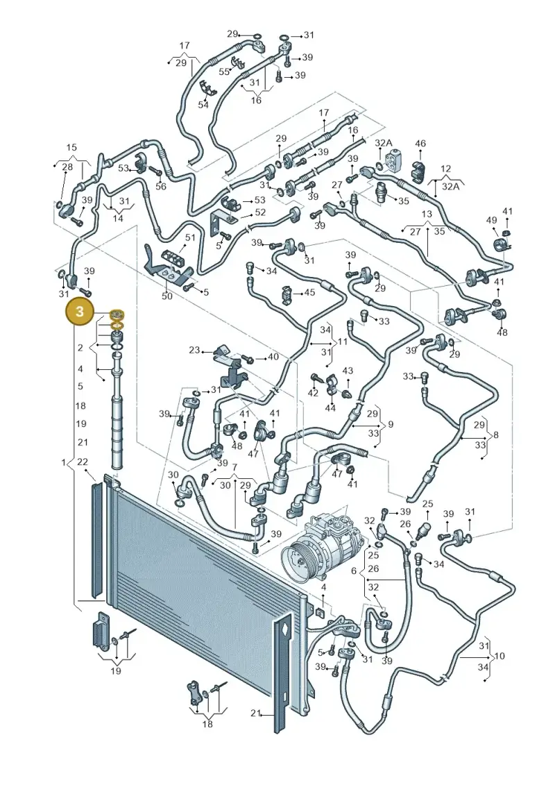 7L0820231A — Volkswagen Touareg                08> (2007-) diagram 274820400, position 3