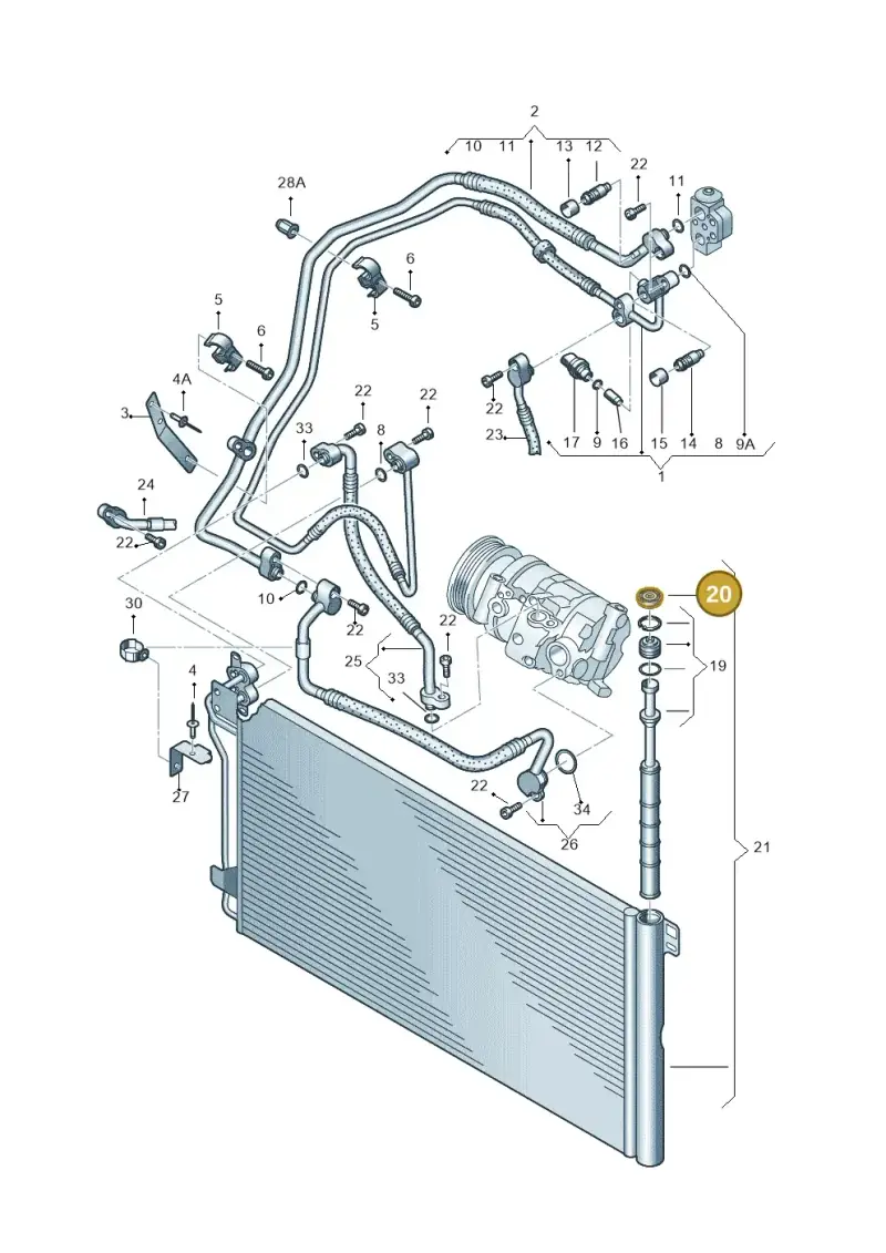 7L0820231A — Volkswagen Transp. caravelle (2011-2015) diagram 679820200, position 20